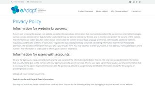 Privacy Policy - eAdopt - Adoption Management Software