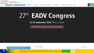 27th EADV Congress - Paris 2018 | Official Website | 12-16 September ...