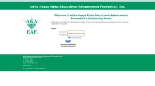 Scholarship - Login - Alpha Kappa Alpha Education ... - Donate to EAF