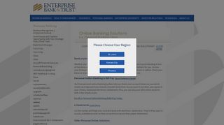 Online Services - Enterprise Bank & Trust
