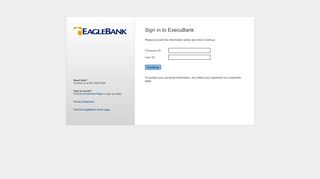 Sign in to ExecuBank