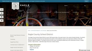 Eagle County School District | Town of Eagle, CO - Official Website