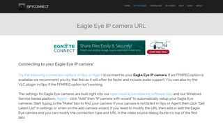 Connect to Eagle Eye IP cameras