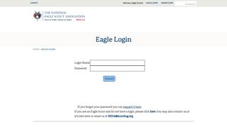 Eagle Login - National Eagle Scout Association