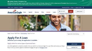 Online Loan Application | CT Credit Union Loan | American Eagle FCU