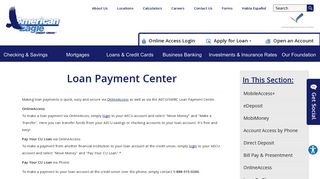 Loan Payment Center - American Eagle Credit Union