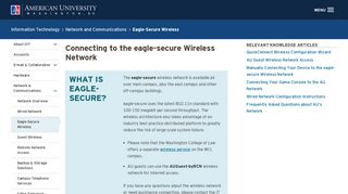 Eaglesecure Wireless | Office of Information Technology | American ...