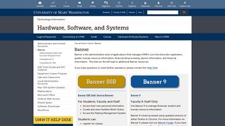 Banner | Hardware, Software, and Systems - UMW IT - University of ...