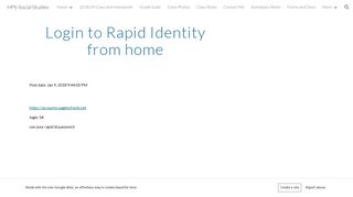 HPS-Social Studies - Login to Rapid Identity from home - Google Sites