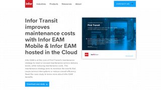 Infor Transit improves maintenance costs with Infor EAM Mobile & Infor ...