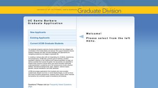 UCSB Graduate Division Electronic Application
