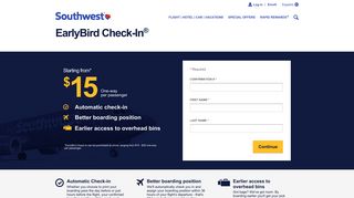 Southwest Airlines - EarlyBird Check-In®