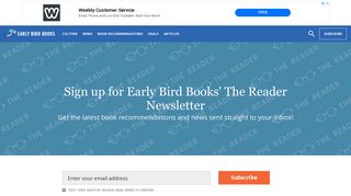 Sign up for Early Bird Books' The Reader Newsletter