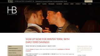 Sign Up Now for Winter Term, with Early Bird Savings! - HB Studio