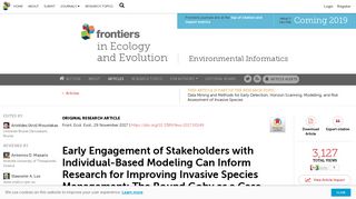 Frontiers | Early Engagement of Stakeholders with Individual-Based ...