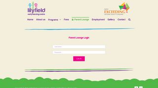 Parent Lounge Login - Lilyfield Early Learning Centre