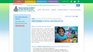 New OEL Provider Portal | Early Learning Coalition of Palm Beach ...