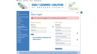 Early Learning Coalition - User Login