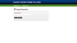 Forgot Password - Earn From Form Filling