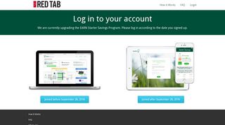 Log in to your account - Red Tab Savers - Earn