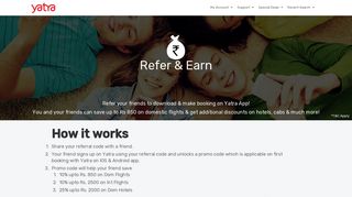 Refer and Earn eCash at Yatra.com