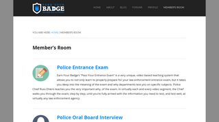 Member's Room - Earn Your Badge