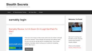 earnably login | | Stealth Secrets