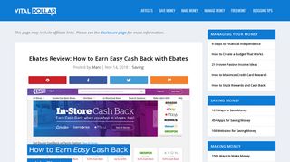 Ebates Review: How to Earn Easy Cash Back with Ebates - Vital Dollar