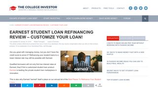 Earnest Student Loan Refinancing Review - Customize Your Loan!