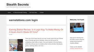 earnstations.com login | | Stealth Secrets