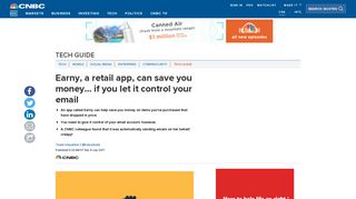 Earny, a retail app, can save you money... if you let it control your email