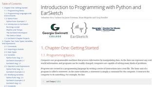 Introduction to Programming with Python and EarSketch