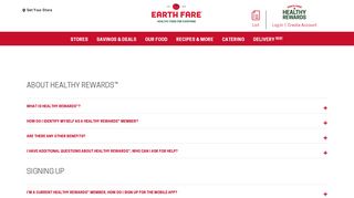 Healthy Rewards FAQ | Earth Fare