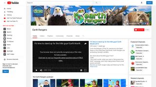 Earth Rangers - YouTube