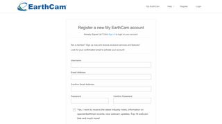 My EarthCam - Register