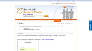 The New EarthLink Web Hosting Control Center - EarthLink Support
