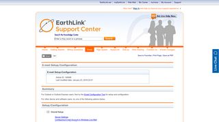 E-mail Setup/Configuration - EarthLink Support