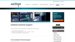 Customer Support - Email or Call 24/7 - Earthnet