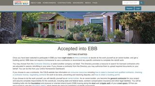 Accepted into EBB - Earthquake Brace + Bolt