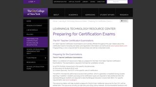 Preparing for Certification Exams | The City College of New York