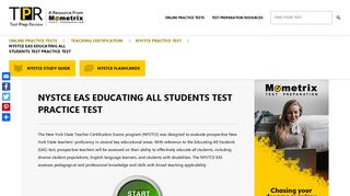 NYSTCE EAS Educating All Students Test Practice Test Questions