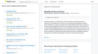Registered Nurse Senior Job in Saint Louis, MO at State of Missouri ...
