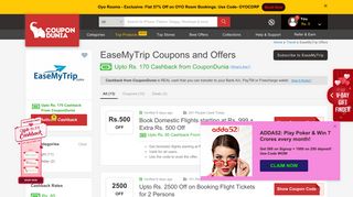 EaseMyTrip Coupons, Offers: Upto 50% Off - Feb 2019 - CouponDunia
