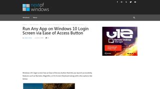 Run Any App on Windows 10 Login Screen via Ease of Access Button ...