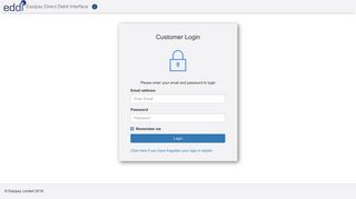 EDDI Customer Portal | Login - Eazipay