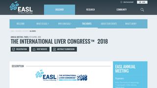 EASL - Event - The International Liver Congress™ 2018