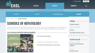EASL - Research - Schools (training the liver study)