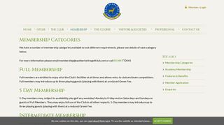Membership Categories - East Berkshire Golf Club