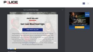 East Coast Blood Hand Signs - Special Units - POLICE Magazine