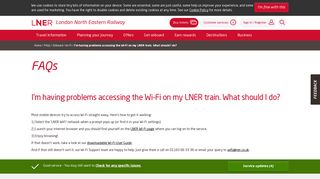 Problems Accessing The On-Board Wi-Fi - LNER